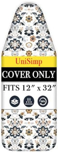 UniSimp Small Ironing Board Cover and Pad 12"x32" Small Iron Board Cover by UniSimp