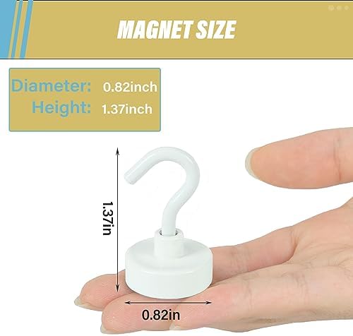 Neosmuk Magnetic Hooks for Cruise Cabins, 40lb Heavy Duty, 6 Pack - Image 5
