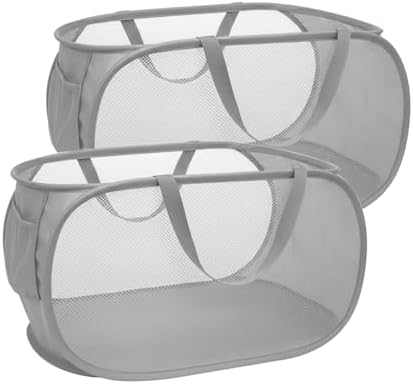 Collapsible Laundry Hamper Basket, Pop Up Mesh Foldable Bag by TEGOOL