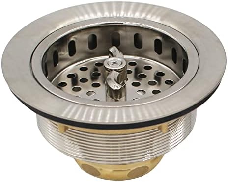 Westbrass A213-07 3-1/2" Wing Nut Twist Style Large Kitchen Sink Basket Strainer by Westbrass