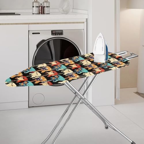 Elestric Guitar Steam Ironing Board Cover, Colorful Guitars 15x54 Inch Standard - Image 2