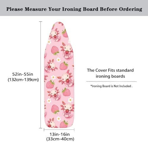 Strawberry Axolotl Ironing Board Cover and Pad Standard Ironing Board Cover - Image 5