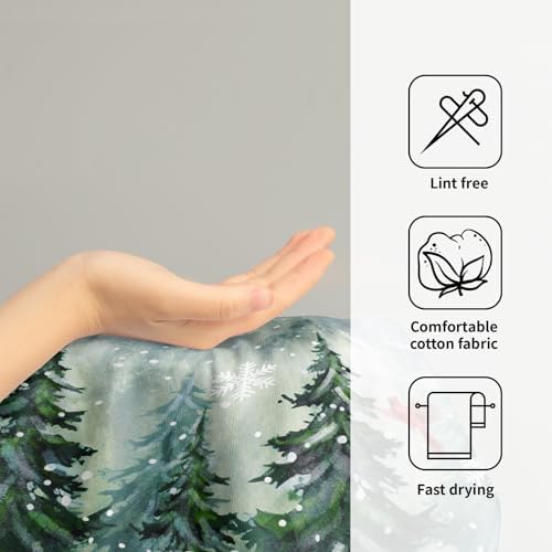 Winter Watercolor Tree Hand Towels - Image 4