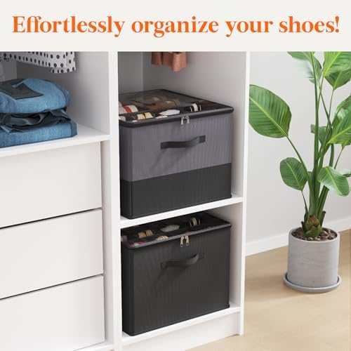 Lifewit Shoe Storage Organizer for Closet, Holder Box, 2 Pack - Image 5