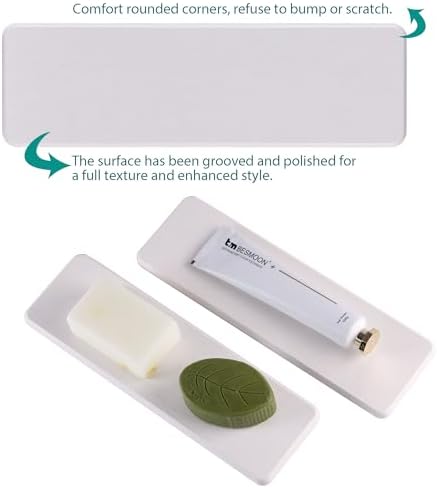 NiuYichee 2Pcs Stone Soap Trays Water Absorbing Diatomite Coaster - Image 4