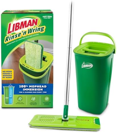 Libman Rinse 'n Wring Mop and Bucket System, 1 Microfiber Pad Included by TheLibmanCompany