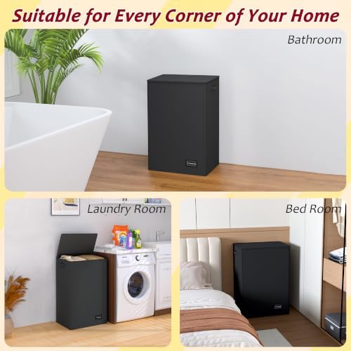 110L Laundry Hamper with Lid, Reinforced Sturdy Large Laundry Hamper with - Image 7