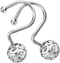 MitoVilla 24 Pcs Set Silver Shower Curtain Hooks, Metal Shower Hooks by MitoVilla