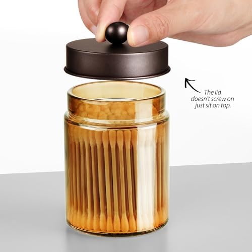 3 Pack Apothecary Jar Canisters Bathroom Vanity Organizer - Image 3