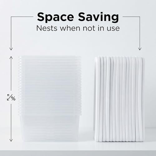 20-Pack 6 Quart Storage Boxes – Clear Plastic Storage Bin - Image 6