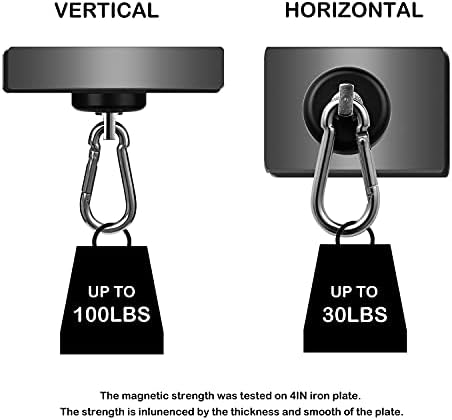 WELLZEER Magnetic Hooks 100lbs Black Magnet Hooks - Image 5