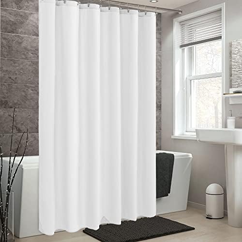 ALYVIA SPRING Waterproof Fabric Shower Curtain or Liner White - Image 6