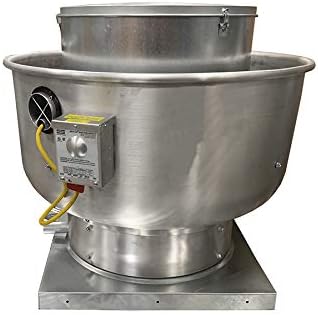 Stainless Steel Commercial Hood System, Includes Hood, Rooftop Exhaust Fan, and Roof Curb (10' Wall Exhaust & Fan)