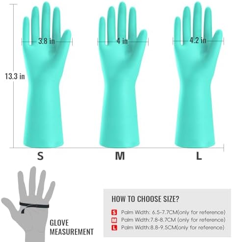 KAQ Rubber Cleaning Gloves for Dishwashing: 4 Pairs Colorful Reusable Kitchen - Image 7
