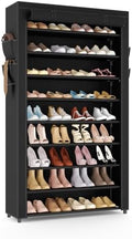VILICK Shoe Rack with Cover Narrow Shoe Organizer with Pockets 10 Tier Tall by VILICK