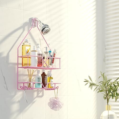 TreeLen Pink Shower Caddy Over Shower Head, Gift - Image 6