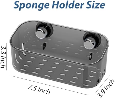 Sponge Holder with Strong Suction Cup, Dish Sponge Caddy Inside Sink Removable - Image 2