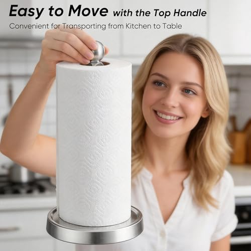 theaoo Paper Towel Holder Countertop, One-Handed Tear - Image 5
