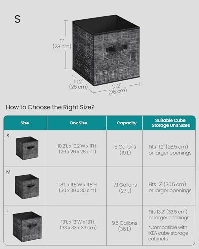 SONGMICS Storage Cubes, 11-Inch Foldable Closet Organizers - Image 5