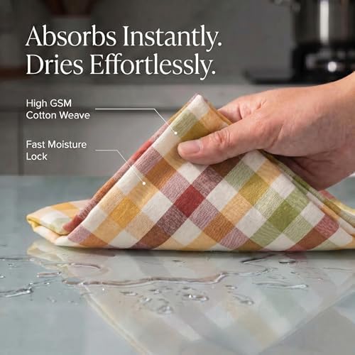 Urban Villa Kitchen Towels Cotton Dish Towels 20”x30” Harvest - Image 2