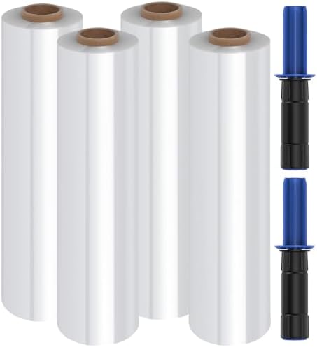 Stretch Warp Film- FugaCity 4 Pack Heavy Duty Shrink Wrap Roll by FugaCity