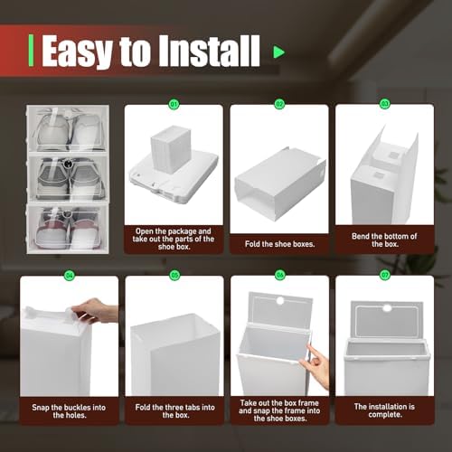 20 Pack Foldable Shoe Boxes - Image 7