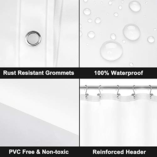 Barossa Design Frosted Stall Shower Curtain Liner - Image 3