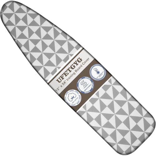 UFETGYG Ironing Board Cover, Elastic Edge, Full Size Scorch Resistant Padding by UFETGYG