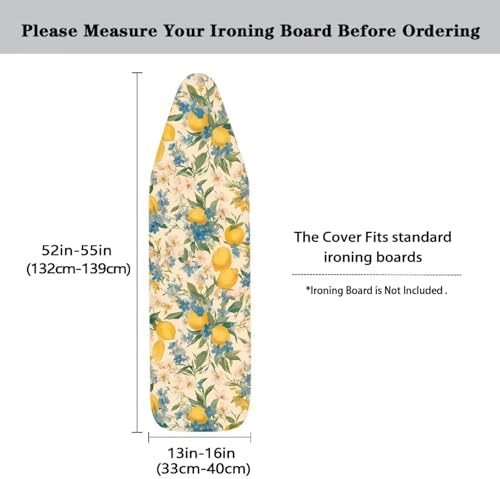 Flower Lemon Ironing Board Covers Fits Standard Sizes Ironing Board Protector - Image 5