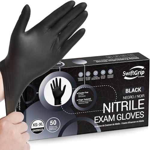 SwiftGrip Disposable Nitrile Exam Gloves, Cooking & Esthetician by SwiftGrip