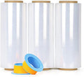 BOMEI PACK Clear Stretch Wrap Industrial Strength 12" x 1000 Ft 3 Pack by BOMEIPACK