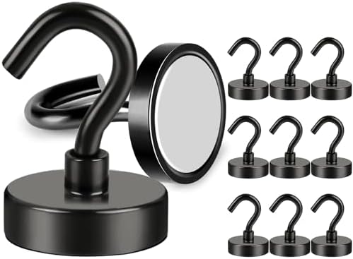 DIYMAG Magnetic Hooks, 170lbs 10p Cruise Cabin Essentials Heavy Duty Black by DIYMAG