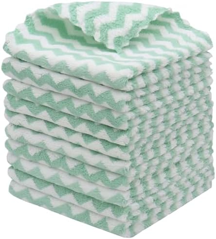 Microfiber Cleaning Cloth, 10 Pack Microfiber Rags by HFGBLG