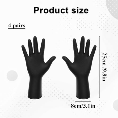4 Pairs Hair Dye Gloves, Rubber Gloves - Image 2
