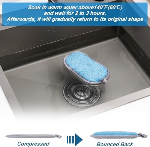 Non Scratch Scrub Sponge-6pack, Dual-Sided Sponges Kitchen - Image 3