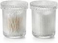 rejomiik 2 Pack Qtip Holder Glass Apothecary Jars by rejomiik
