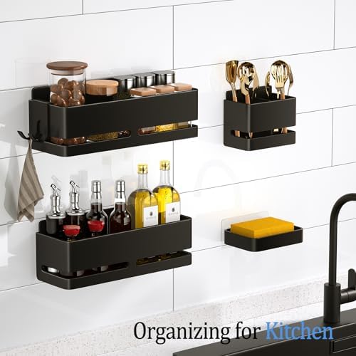 Bathroom Shower Caddy, No Drill Shower Shelves - Image 4