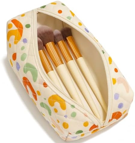 Large Pencil Case, Quilted Cotton Pencil Pouch, Cute Floral Pen Bag - Image 2