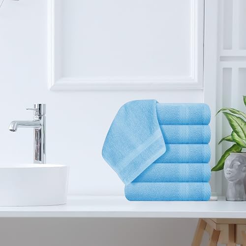 GLAMBURG Ultra Soft 12-Piece Washcloths Set 13x13-100% Ringspun Cotton - Image 4