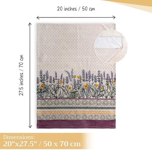 Maison d' Hermine Kitchen Towels Set of 3 Reusable 100% Cotton 27.50" x 20" - Image 4