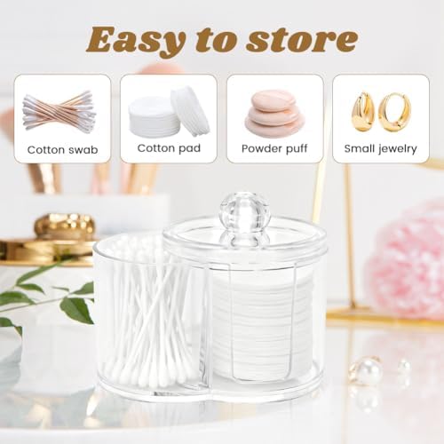 Qtip Holder Dispenser, Dual Compartment Cotton Swab Organizer - Image 5