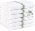 Homaxy 100% Ring Spun Cotton Kitchen Towels 6 Pack, Grass Green Stripe by Homaxy