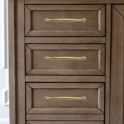 khtumeware 2 Pack 3 Inch(76mm) Champagne Bronze Cabinet Pulls Champagne Brass Kitchen Cabinet Handles Kitchen Cabinet Hardware for Cupboard Drawer Handles Dresser Pulls