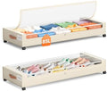 Yecaye Under Bed Storage with Wheels 2 Pack, 85 L Extra Large Under Bed Storage by Yecaye