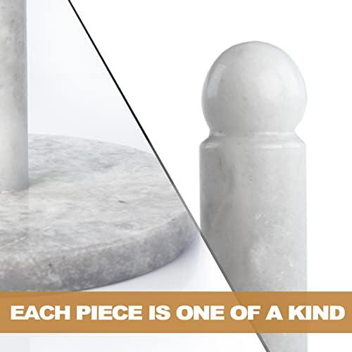 Koville African Natural Marble Paper Towel Holder Countertop, Genuine Stone - Image 6