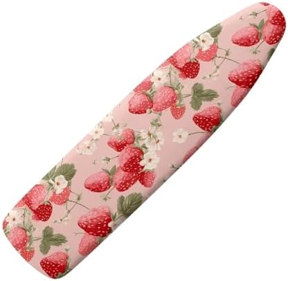 Pink Strawberry Ironing Board Cover, Standard Size Ironing Board Cover by Daulesho