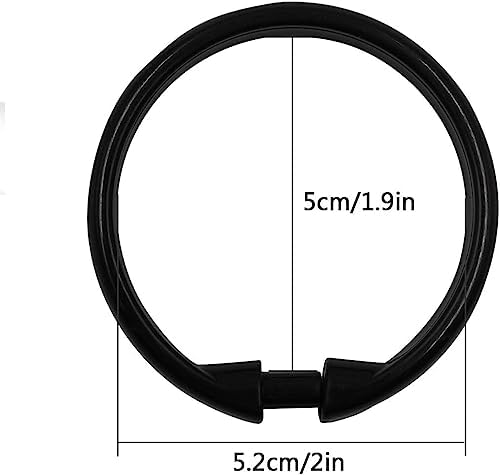 Shower Curtain Rings-24 Pack- Plastic O-Shaped Rings Hook Glide Easily on - Image 2