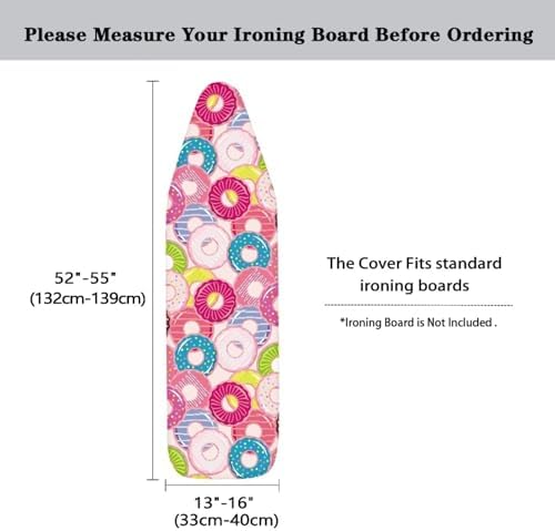 Flashideas Colorful Donuts Ironing Board Cover and Pad- 52" x 13" Iron Board - Image 6