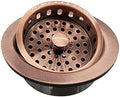Westbrass A214-11 3-1/2" Post Style Large Kitchen Sink Basket Strainer by Westbrass