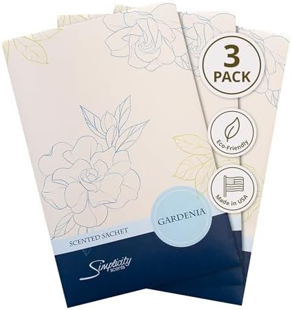 Gardenia Scented Sachets Pack of 3, Spring and Summer by FloralSimplicity